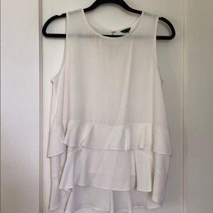 Ann Taylor ruffle tank blouse